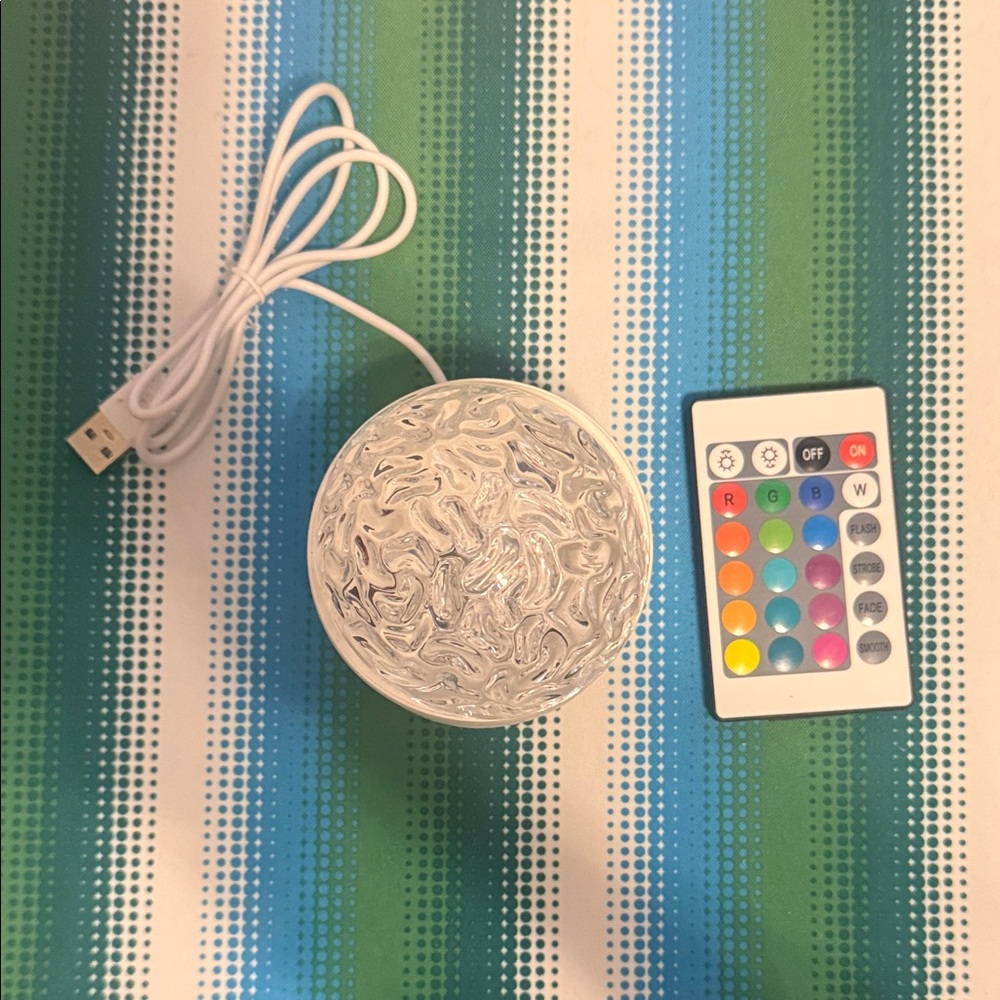 White LED RGB Mood Light with Remote - Home Accents